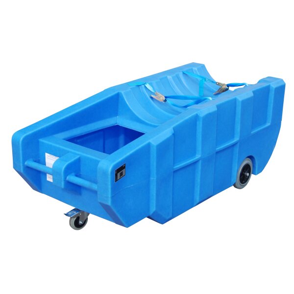 GREEN-LINE Fahrbare PE-Auffangwanne WPT 230, aus robustem Polyethylen, Blau