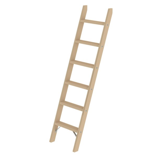 Stufen-Anlegeleiter Holz ohne Traverse
